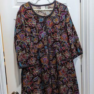 Floral Paisley Corduroy Dress With Pockets - image 1